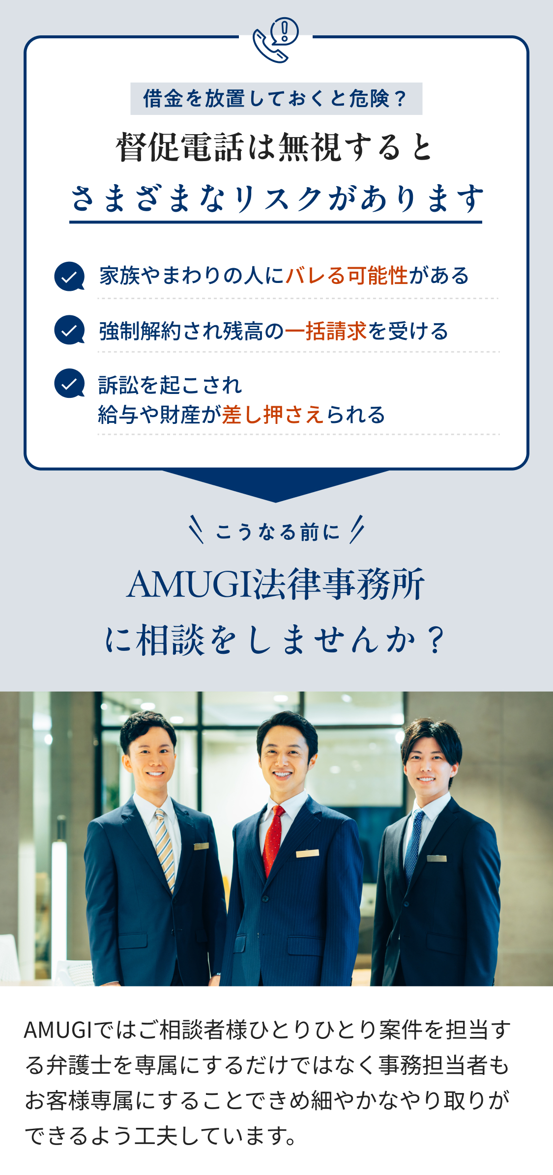 督促電話は無視するとさまざまなリスクがあります